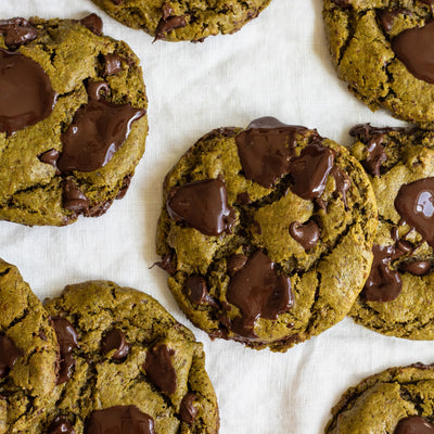 Vegan Mint Matcha Chocolate Chip Cookies | Taste Like Homemade Girl's Scout Thin Mints