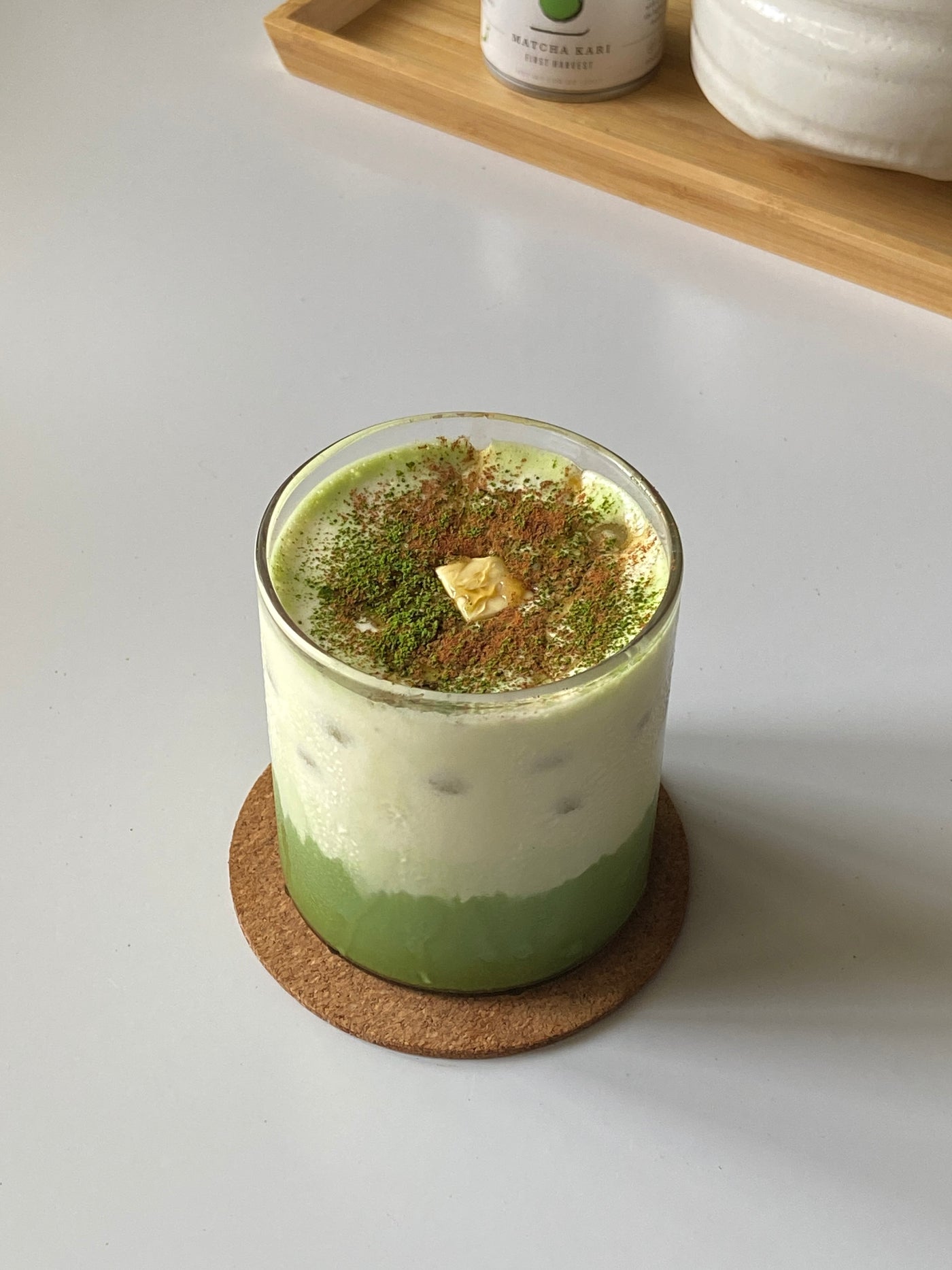 french toast matcha latte:  The combination of cinnamon and matcha offers a powerful duo of health benefits, including enhanced metabolism, improved blood sugar control, antioxidant protection, and potential anti-inflammatory effects.