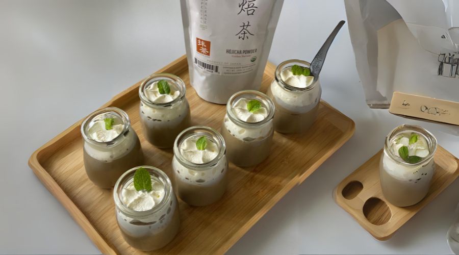 Hojicha Pudding Recipe | Roasted Green Tea Pudding