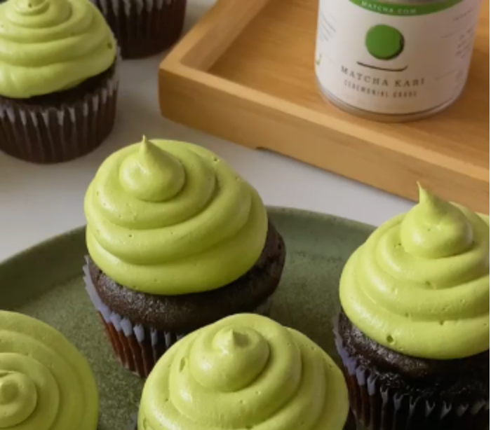 Chocolate Cupcake With Matcha Buttercream Frosting Recipe