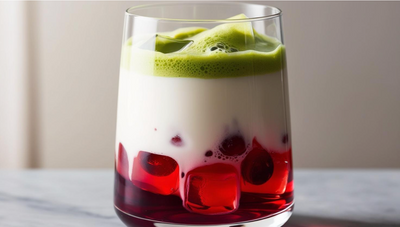 Easy to Make Cranberry and Matcha Drink for UTI