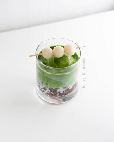Matcha Red Bean Milk Tea with Dango Topping | Your Favorite Japanese Dessert Flavors in One Drink