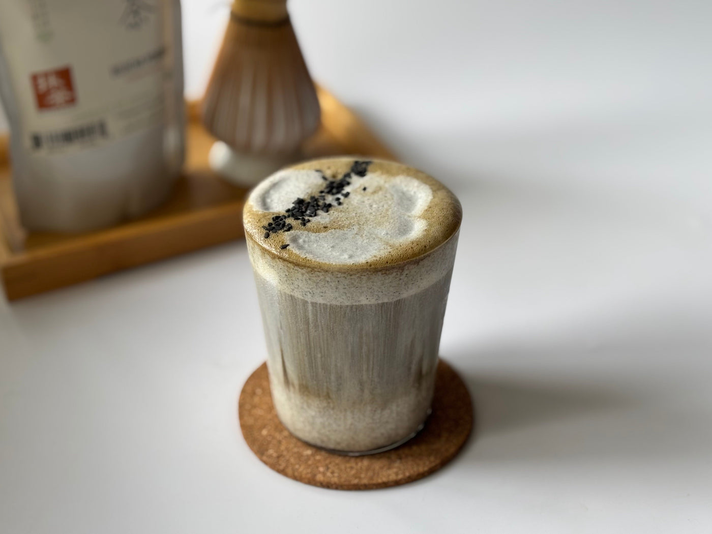 Black Sesame Hojicha Latte