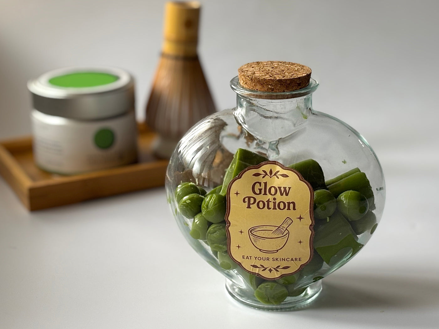 Glow Potion Jellies | Skincare Matcha Gummy Recipe