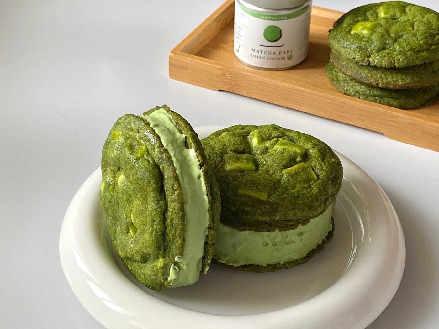 Matcha Ice Cream Cookie Sandwich Recipe
