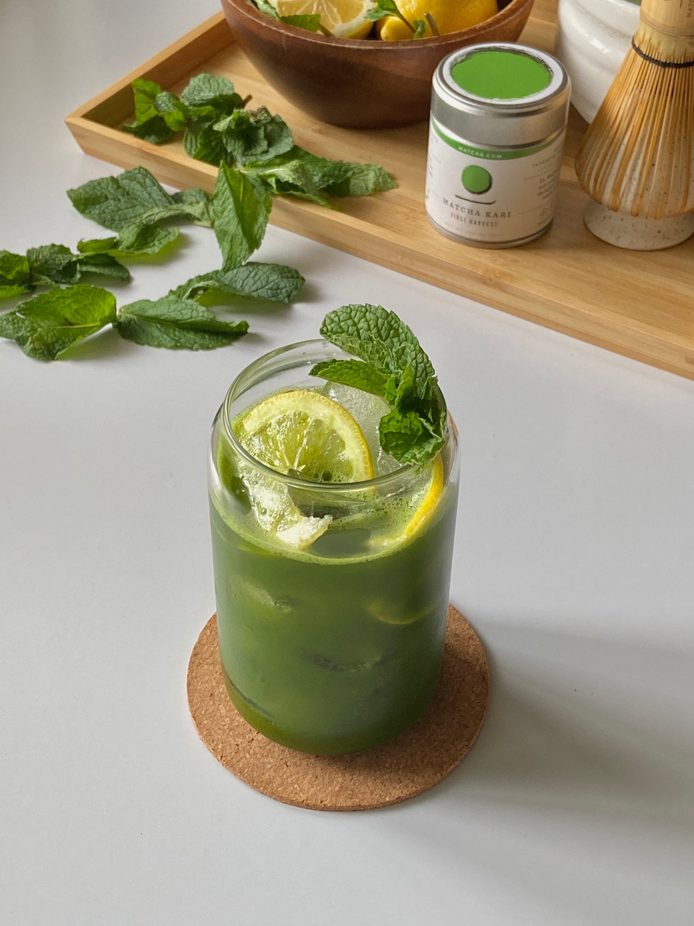 Not only is this matcha mint lemonade drink delicious and cooling, but it is also a healthier alternative to sugary summer drinks. 