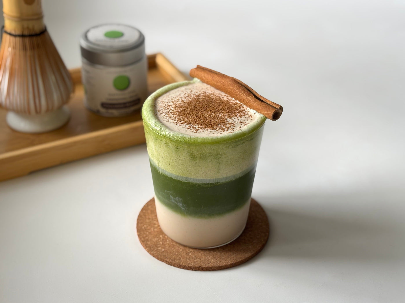 Pumpkin Spice Foam Chocolate Matcha Latte