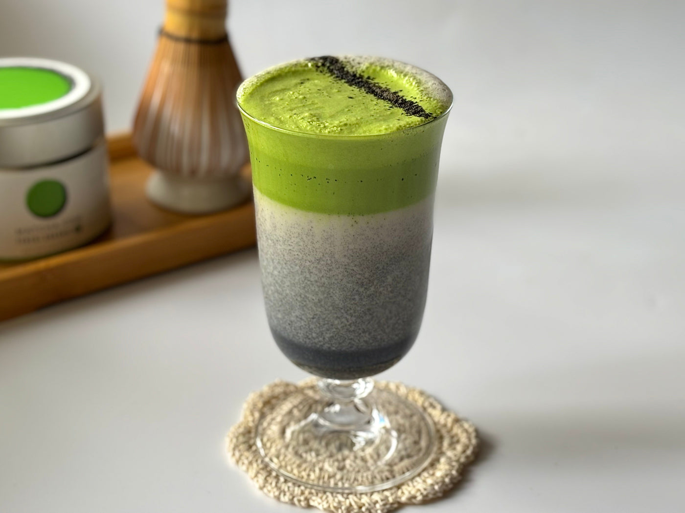 halloween matcha recipe A creamy Black Sesame Latte with 