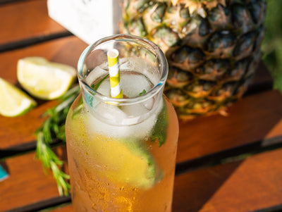 A Health-Packed Pineapple Black Ginger Iced Tea For Summer