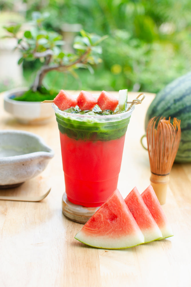 Restorative Cucumber Watermelon Matcha Drink Recipe