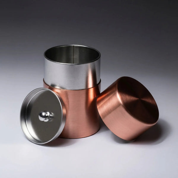 Copper Matcha Tea Caddy | Japanese Chazutsu Storage