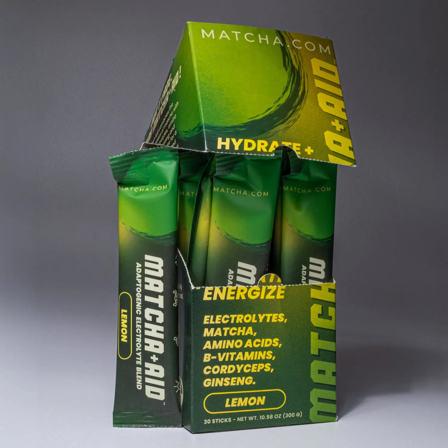 MATCHA-AID Hydration Sticks | Electrolyte Matcha Drink Mix MATCHA-AID Hydration Sticks | Electrolyte Matcha Drink Mix