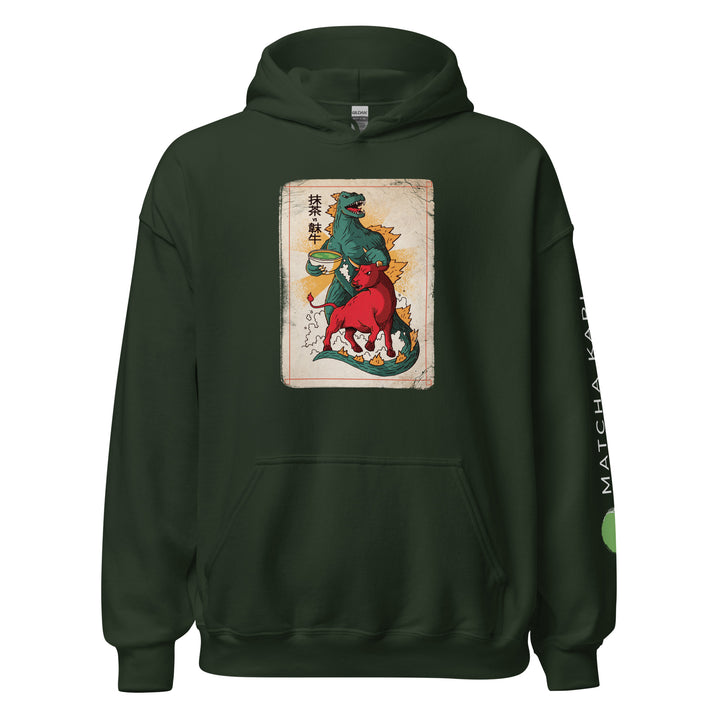 Matcha Bull Panel Hoodie