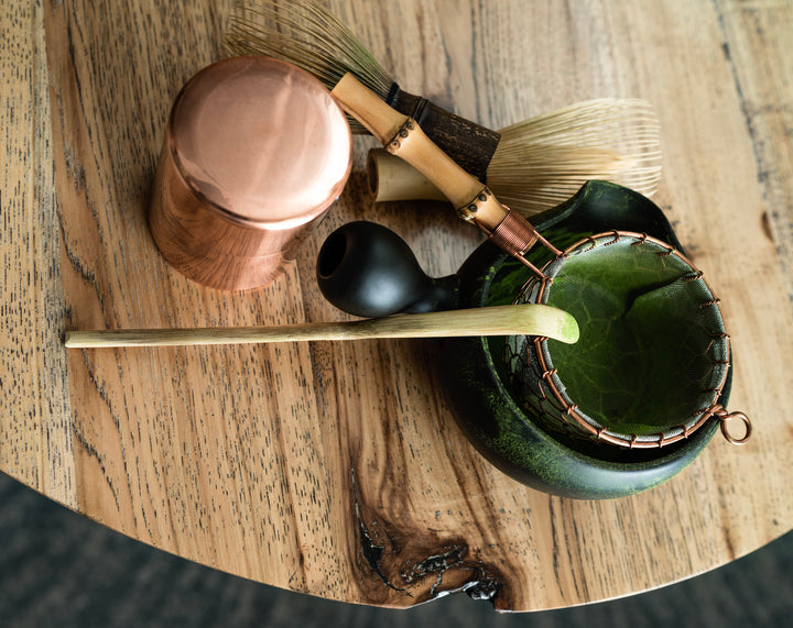 Copper Matcha Tea Caddy | Japanese Chazutsu Storage